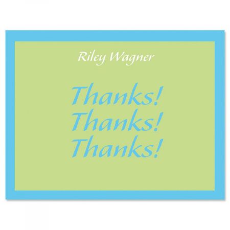 Bordered Hues Personalized Thank You Cards