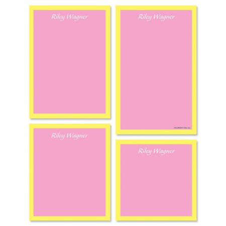Bordered Hues Personalized Notepad Set