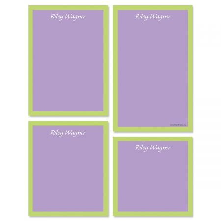 Bordered Hues Personalized Notepad Set