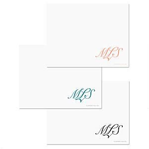 Elegant Monogram Correspondence Cards