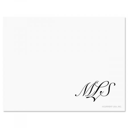 Elegant Monogram Correspondence Cards