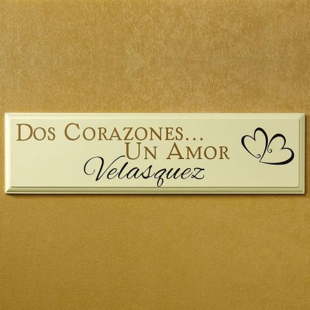 Dos Corazones Plaque