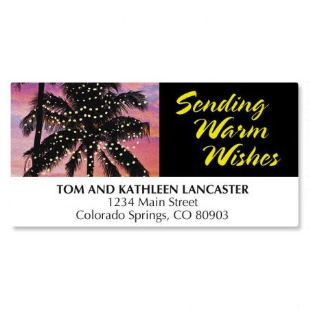 Warm Wishes Christmas Address Labels