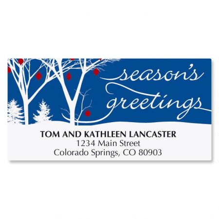 Winter Silhouette Christmas Address Labels