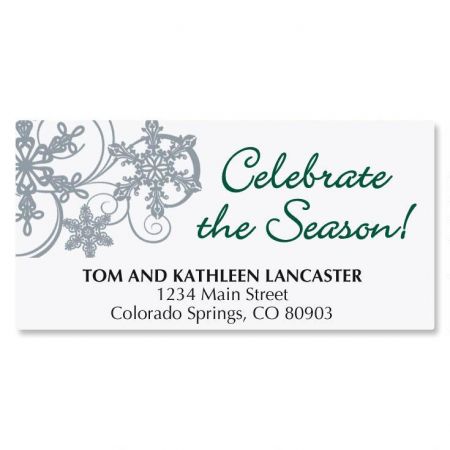 snow swirls christmas address labels current catalog