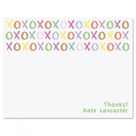 XOXOXO Personalized Thank You Cards