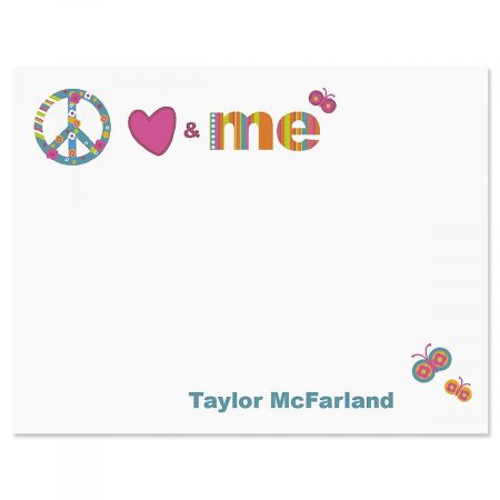 Peace, Love & Me Correspondence Cards