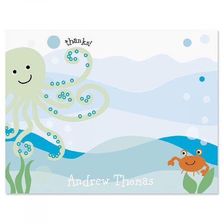 Octopus Personalized Thank You Cards
