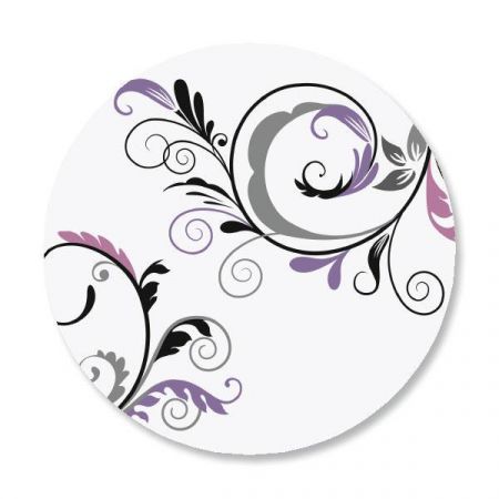 Black and Grey Envelope Sticker Seals