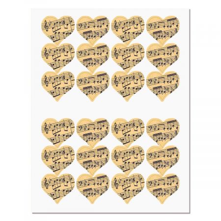 Sheet Music Envelope Sticker Seals