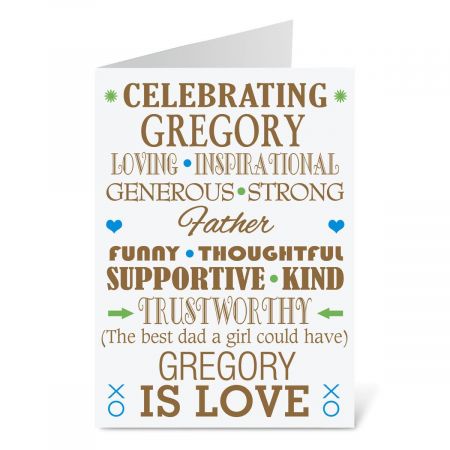 Personalized His Word Montage Birthday Card