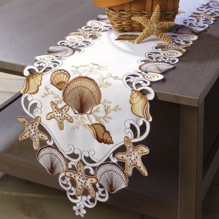 seashell design table runner current catalog seashell design