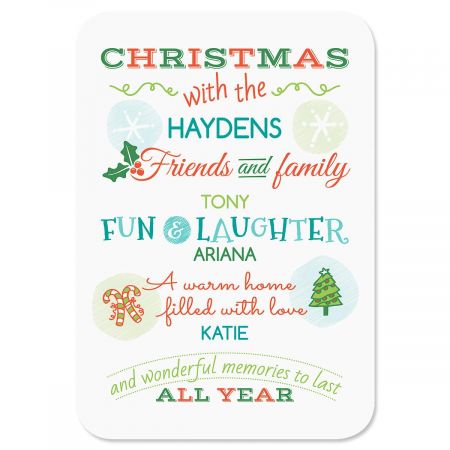 Personalized Christmas Tempered Glass Cutting Board