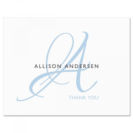Personalised Correspondence Cards Note Card Thank You Monogram Design 