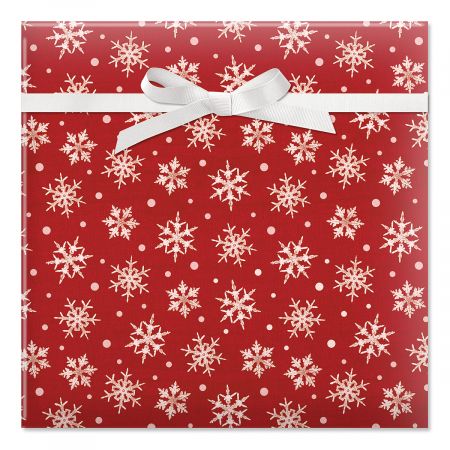 Snowflake Dots Jumbo Rolled Gift Wrap