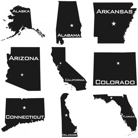 State Silhouette Personalized Mug, 15 oz.