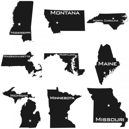 State Silhouette Personalized Mug, 15 oz.