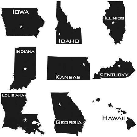 State Silhouette Personalized Mug, 15 oz.