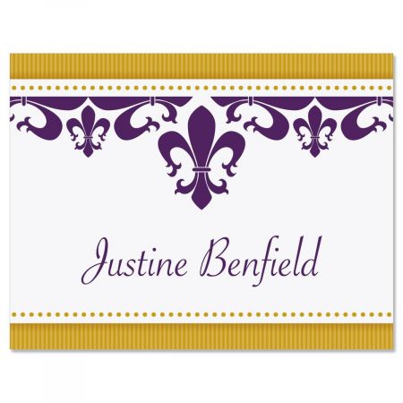 Fleur De Lis Personalized Note Cards