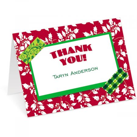 Holiday Tape Personalized Thank You Cards