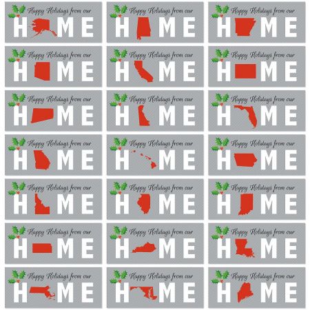 Home State Personalized Classic Christmas Cards