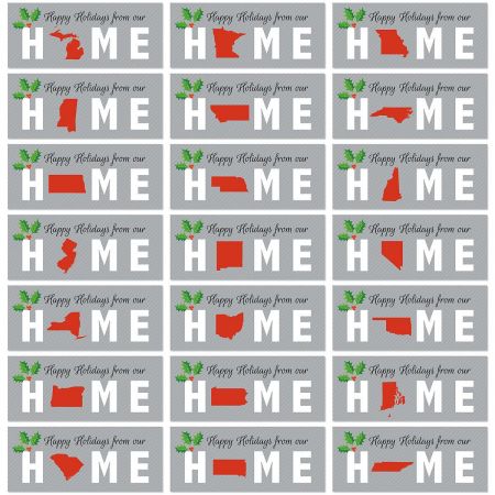Home State Personalized Classic Christmas Cards