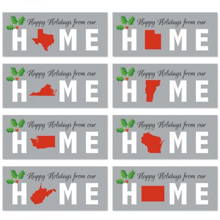 Home State Personalized Classic Christmas Cards