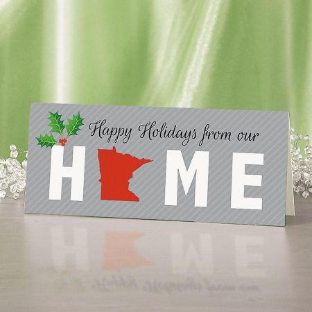 Home State Personalized Classic Christmas Cards