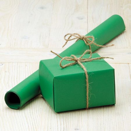 Green Plain Kraft Jumbo Roll Gift Wrap