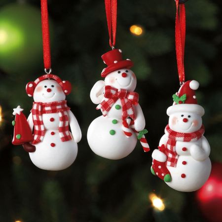 IDR12 You Choose-Priced Each Details about   SNOWMAN ORNAMENT- Snowmen come in 4 Diff Designs 