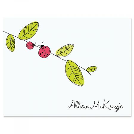 Ladybugs Personalized Note Cards