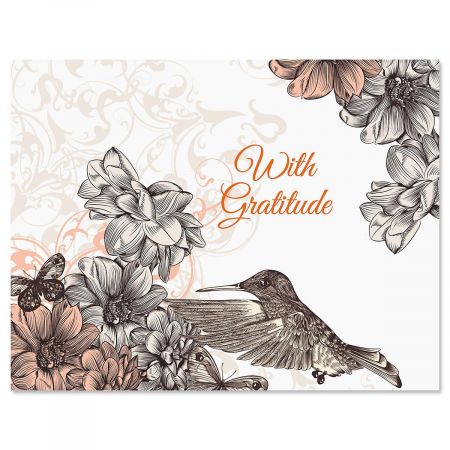 Hummingbird Garden Personalized Note Cards