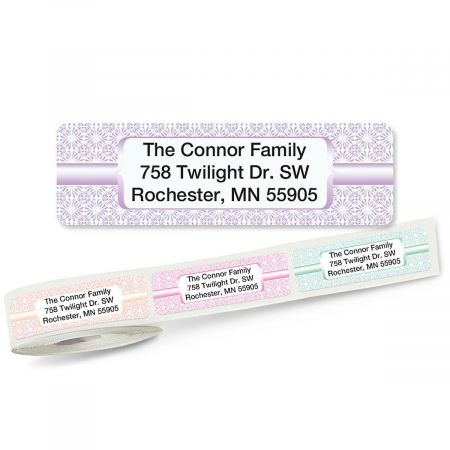 Shabby Chic Rolled Address Labels (5 designs)