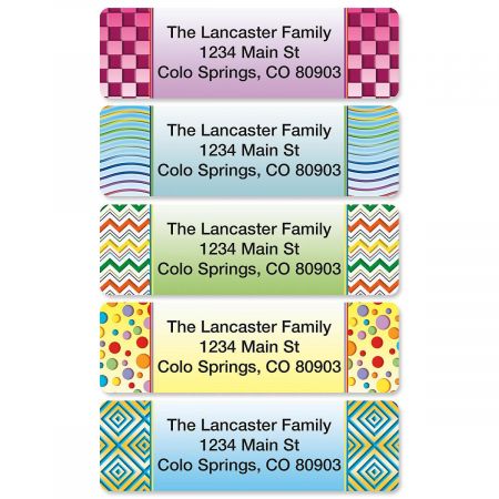 Vivid Rolled Address Labels (5 designs)