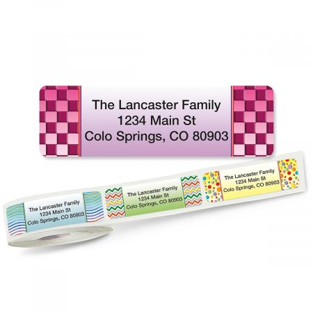 Vivid Rolled Address Labels (5 designs)