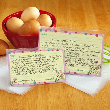 Spring Floral Recipe Cards - 4 x 6