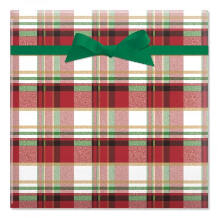 Classic Plaid Jumbo Rolled Gift Wrap