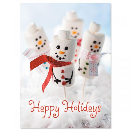 Merry Marshmallows Christmas Cards - Set of 18