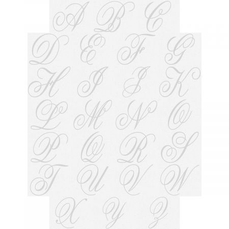 Brushed Initial Personalized Note Cards