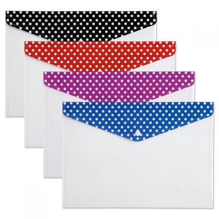 Snap Folders with Polka Dot Flaps
