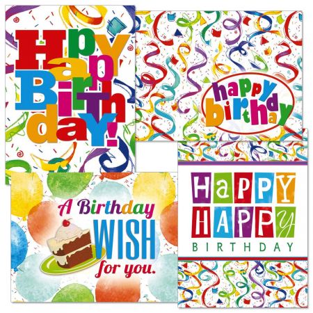 Colorful Confetti Birthday Cards