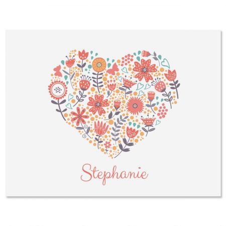 Petite Blooms Personalized Note Cards