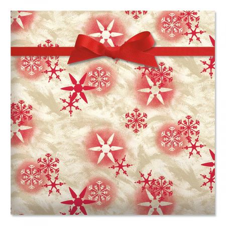 Snowflake Blast Foil Rolled Gift Wrap