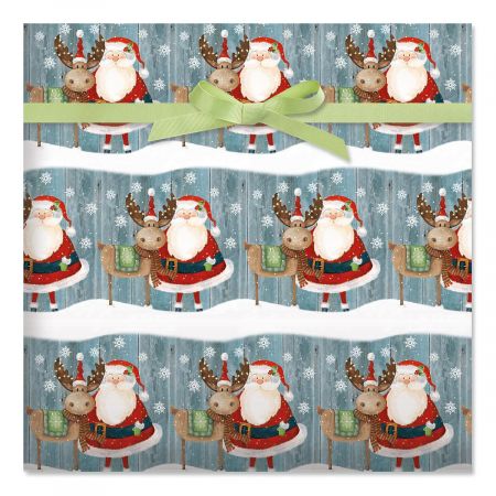 Christmas Chums Jumbo Rolled Gift Wrap