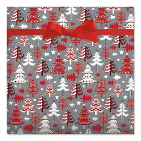 Trees Jumbo Rolled Gift Wrap