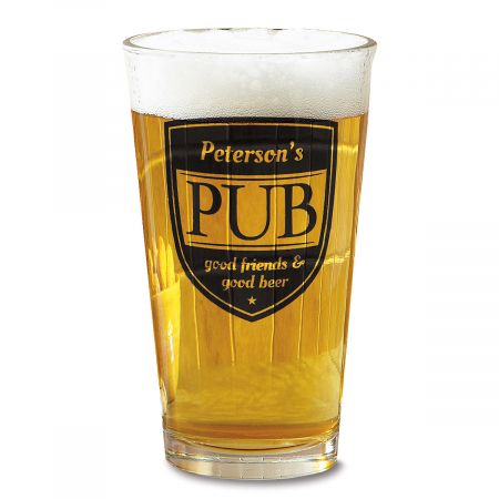 Pub Pint Personalized Beer Glass by Current Catalog