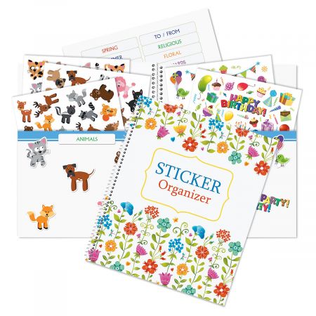 Colorful Flowers Sticker Organizer Book | Current Catalog