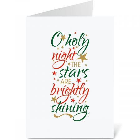 O Holy Night Nonpersonalized Christmas Cards - Set of 18