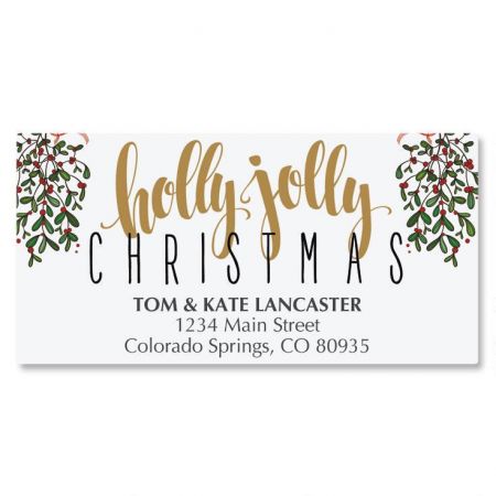 Under the Mistletoe Deluxe Address Labels