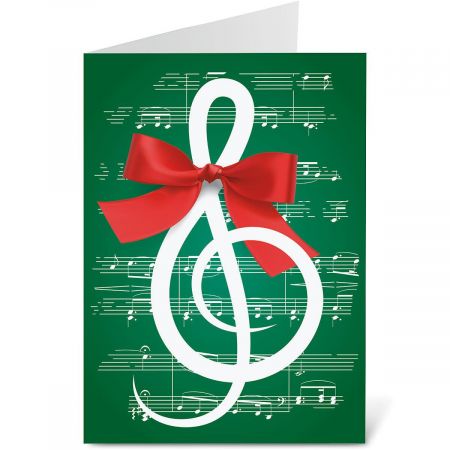 Merry Melody Nonpersonalized Christmas Cards - Set of 18